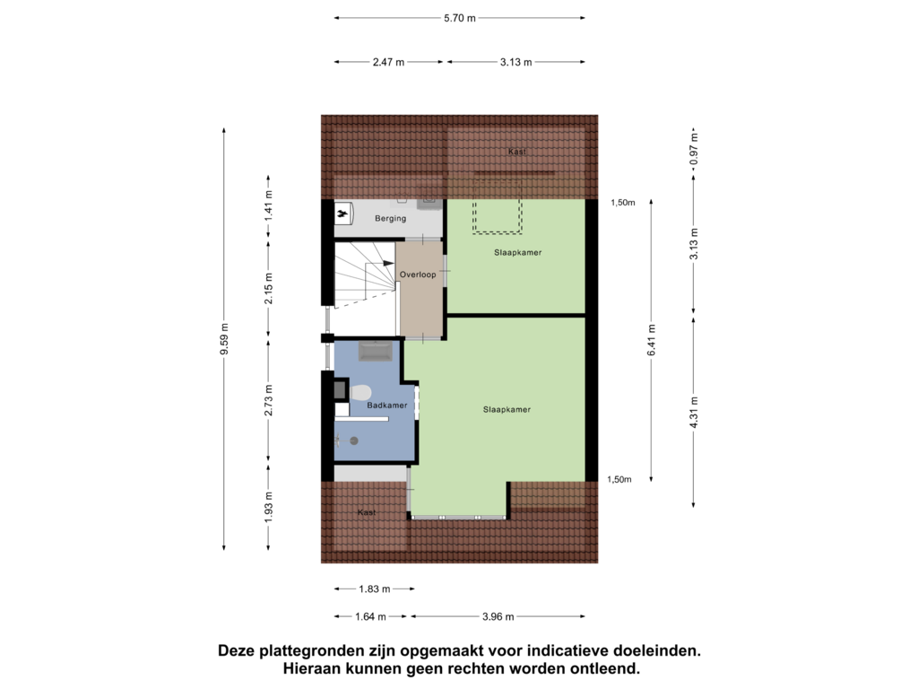 View floorplan of Tweede Verdieping of Machtildahof 15