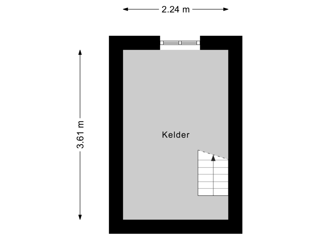 Bekijk plattegrond van Kelder van Houtstraat 4