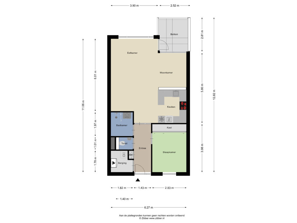 Bekijk plattegrond van Appartement van Elft 17