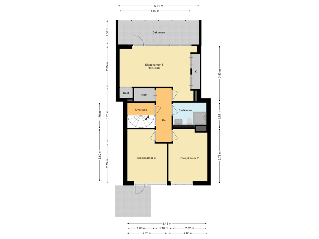 Bekijk plattegrond van Eerste verdieping van Marten Michielshof 3