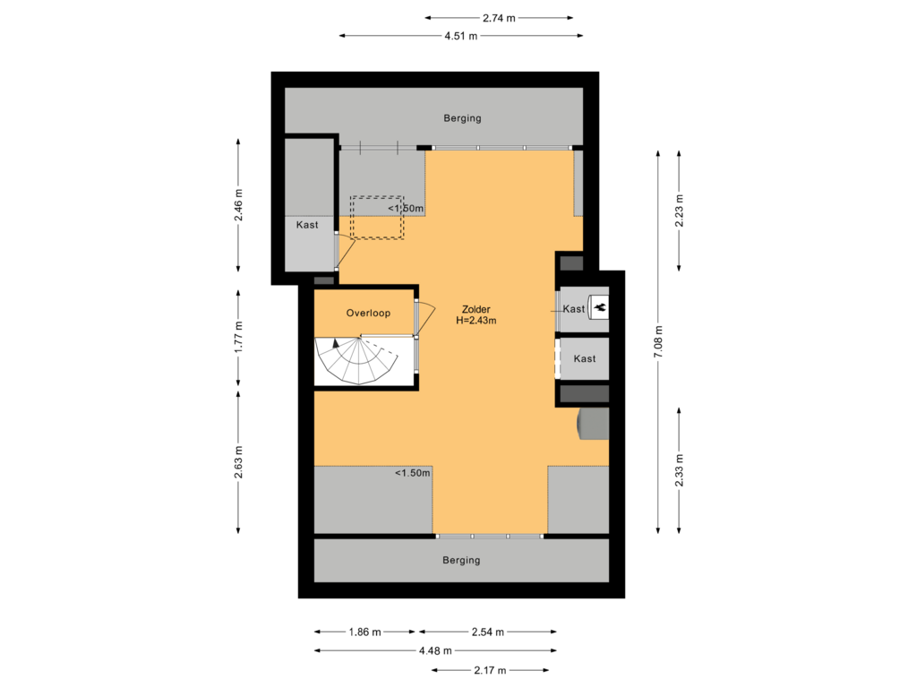 Bekijk plattegrond van Tweede verdieping van Marten Michielshof 3