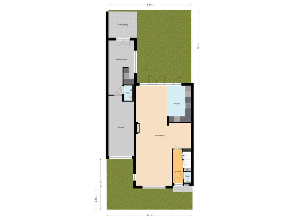 Bekijk plattegrond van Situatie van Nassaulaan 25