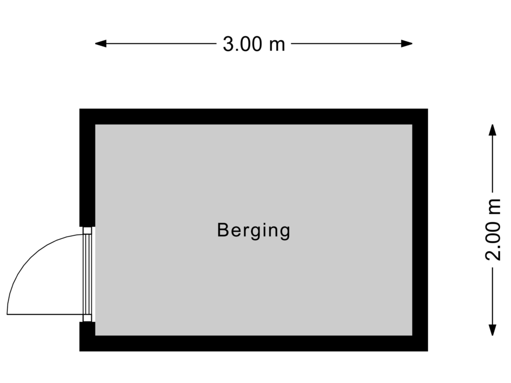 View floorplan of Berging of Schokkerhof 11