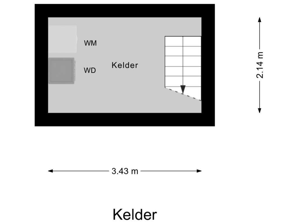 Bekijk plattegrond van Kelder van Akkerwinde 1