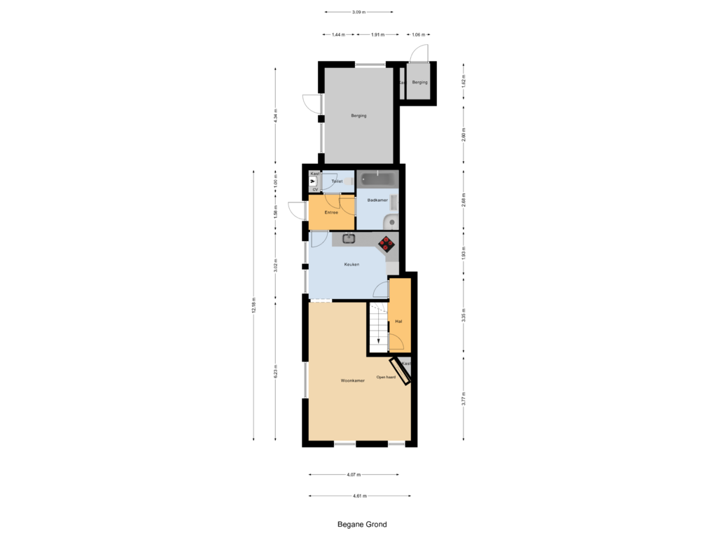 Bekijk plattegrond van Begane Grond van Akkerwinde 1