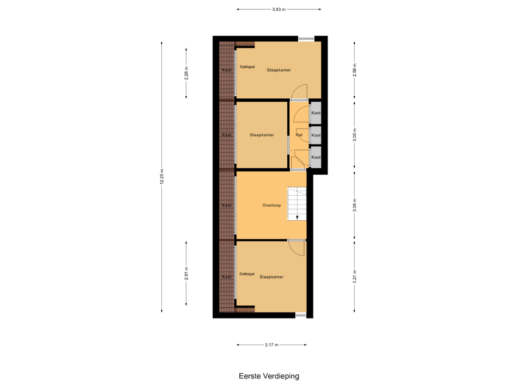 Bekijk plattegrond van Eerste Verdieping van Akkerwinde 1