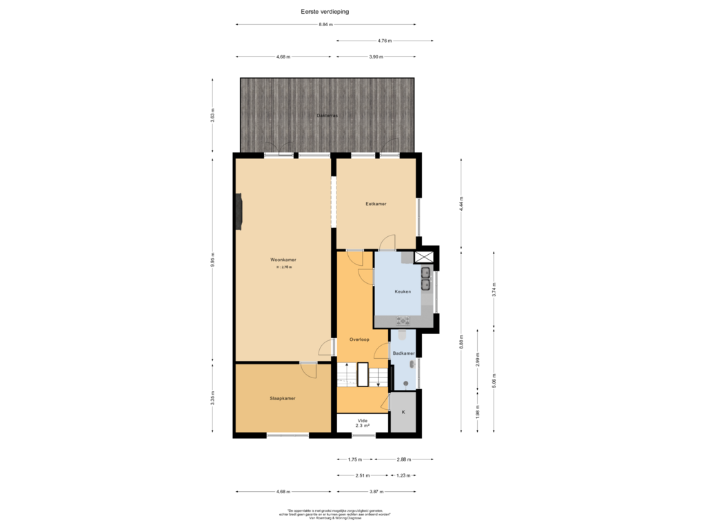 Bekijk plattegrond van Eerste verdieping van Sophialaan 2-B