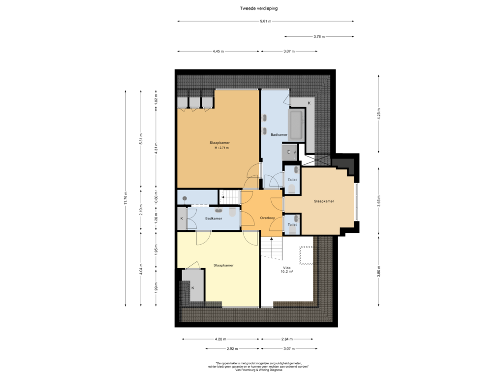 Bekijk plattegrond van Tweede verdieping van Sophialaan 2-B