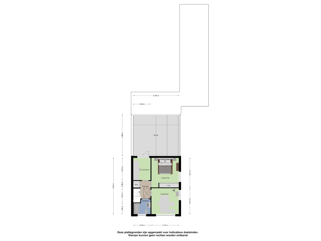 View floorplan of Eerste Verdieping of Baarleseweg 42