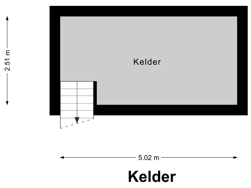 Bekijk plattegrond van Kelder van Walborgstraat 10