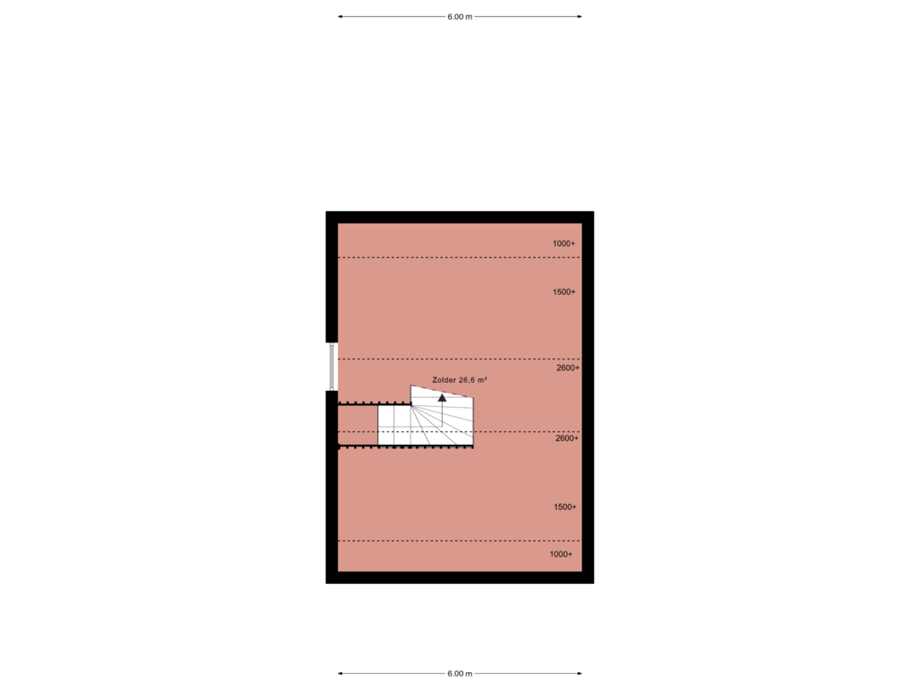 View floorplan of 2e verdieping of Latensteinseweg 15