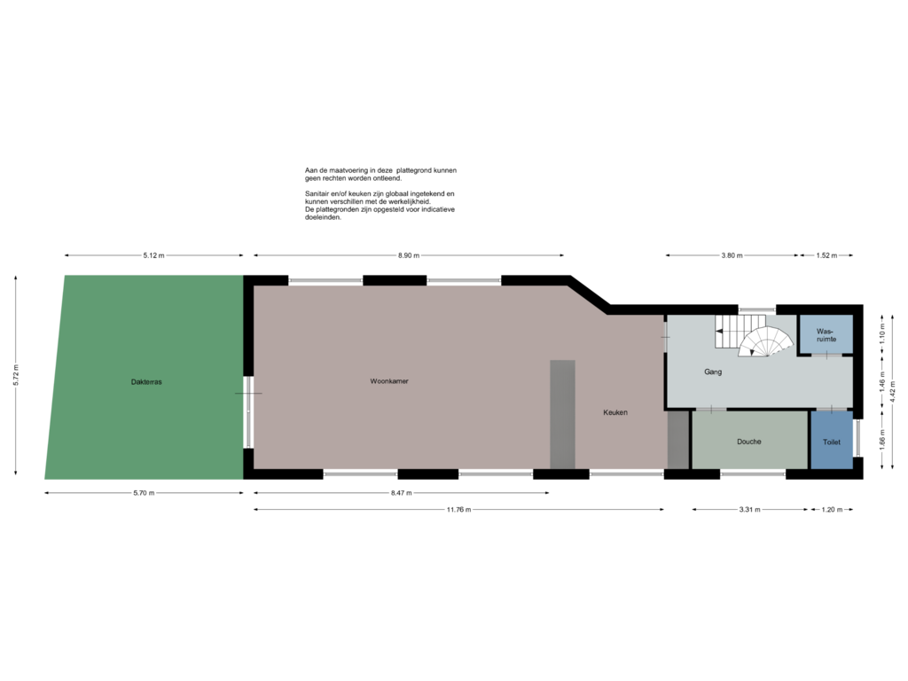 View floorplan of Eerste verdieping of Achterdijk 12