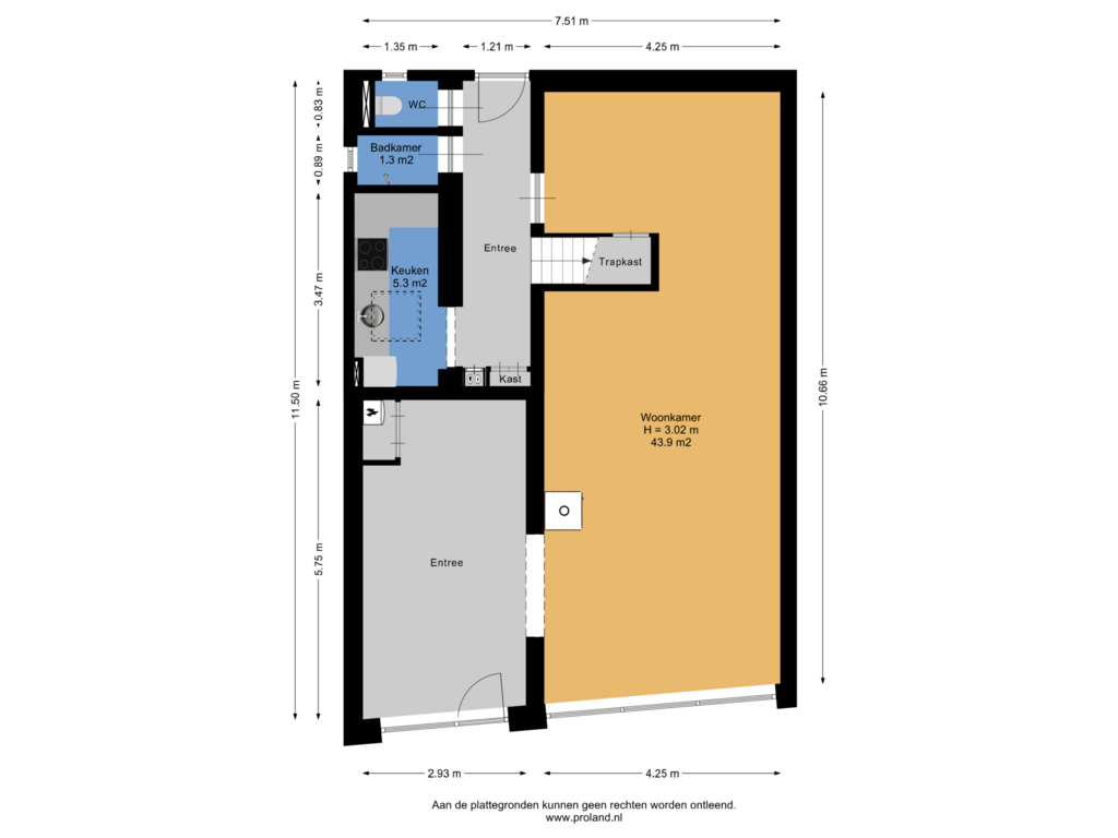 Bekijk plattegrond van Begane Grond van Waachshaven 1