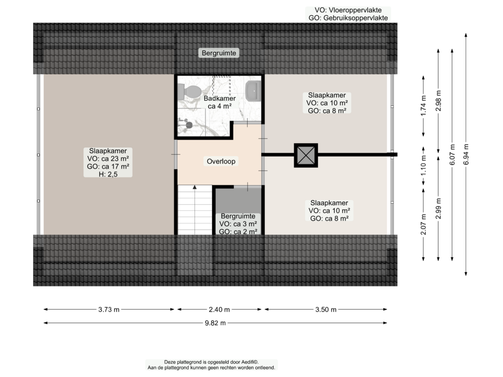 Bekijk plattegrond van Eerste verdieping van Hoofdstraat 45