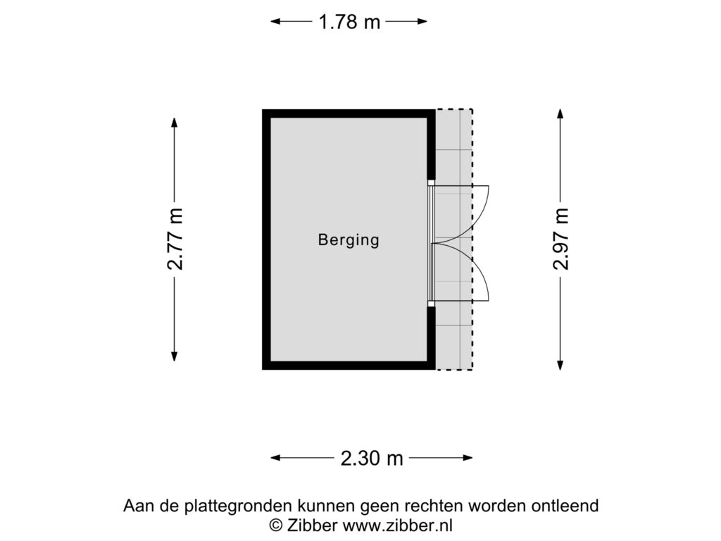 Bekijk plattegrond van Berging van Enterij 1