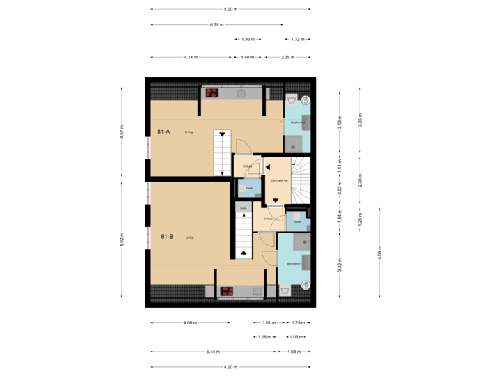 Begane grond Dam 81-A - Dam 81-B