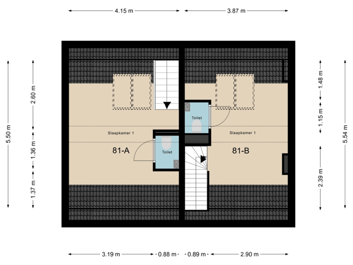 Verdieping Dam 81-A - Dam 81-B