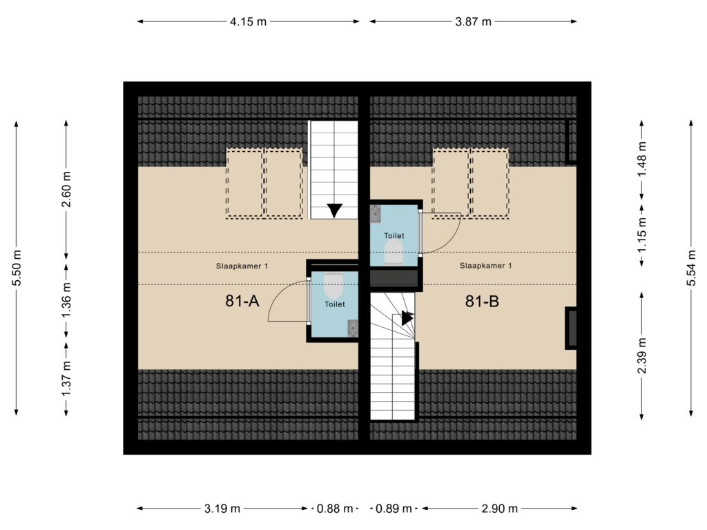 View floorplan of Verdieping Dam 81-A - Dam 81-B of Dam 81-A