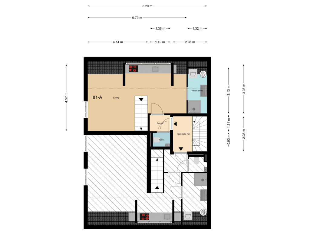 View floorplan of Begane grond Dam 81-A of Dam 81-A