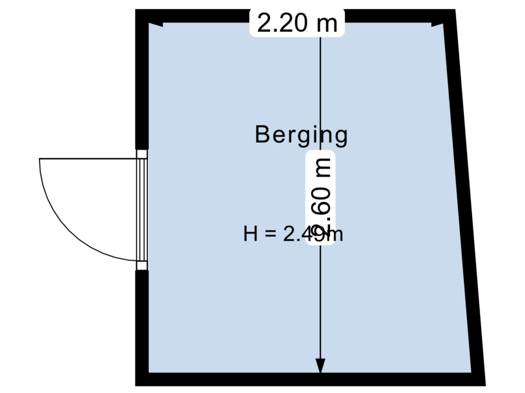 View floorplan of Berging of Omerinkweg 102