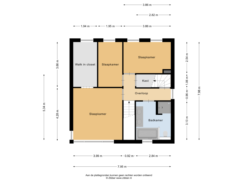 View floorplan of Eerste verdieping of Achter de Hoven 2-A