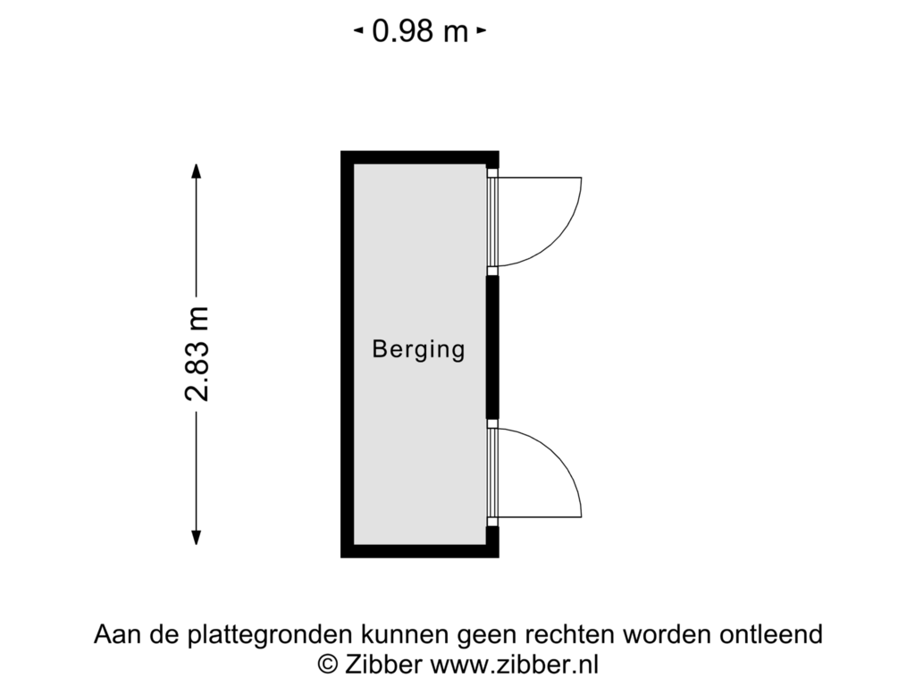 View floorplan of Berging of Achter de Hoven 2-A