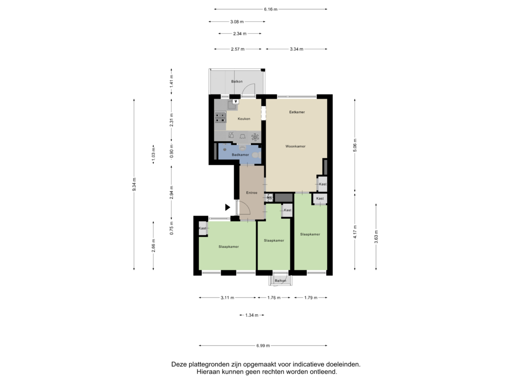 Bekijk plattegrond van Appartement van Leopoldstraat 28-B