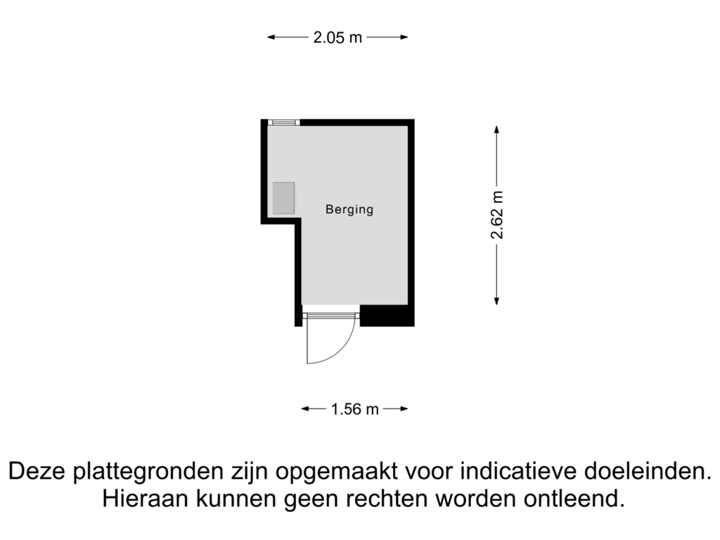 Bekijk plattegrond van Berging van Leopoldstraat 28-B