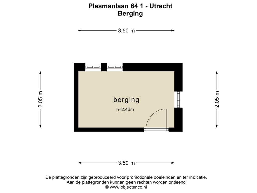 View floorplan of BERGING of Plesmanlaan 64-1