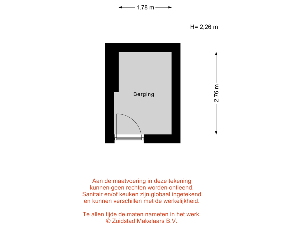 View floorplan of Kerkwervesingel 113 - Berging of Kerkwervesingel 113