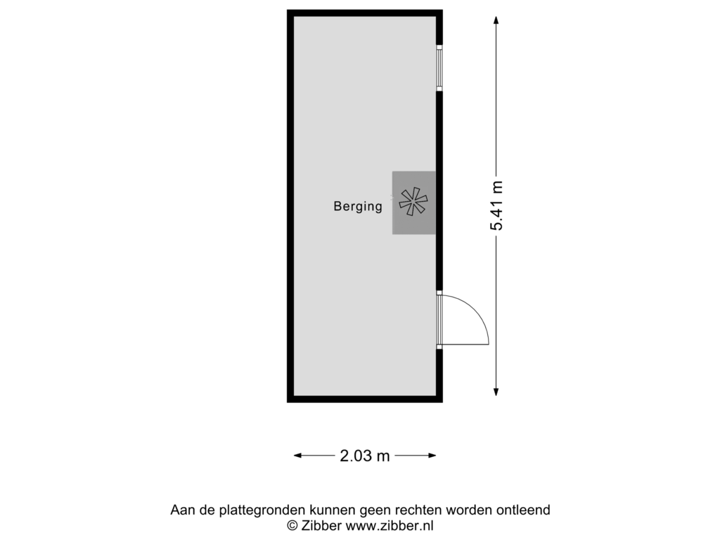 Bekijk plattegrond van Berging van 't Hooren Werck 35