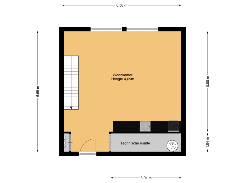 View floorplan of Begane grond of Neuweg 31-A