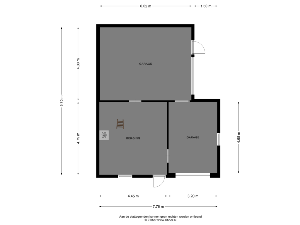 Bekijk plattegrond van Garage van Beatrixweg 36