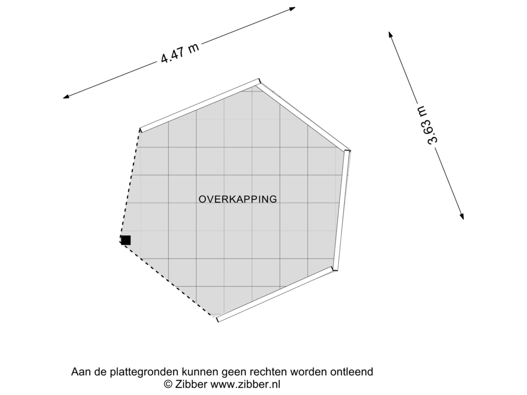 Bekijk plattegrond van Overkapping van Beatrixweg 36