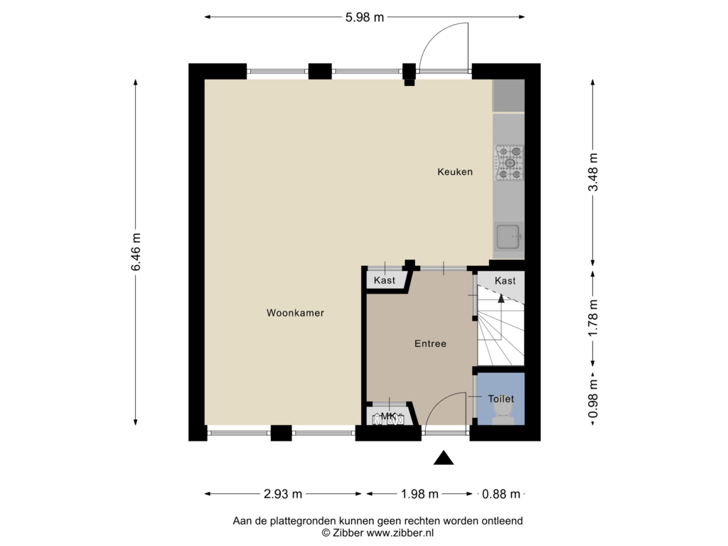 Bekijk plattegrond van Begane grond van Sporenbergstraat 3