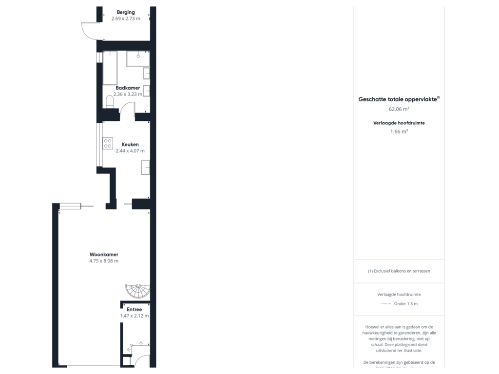 View floorplan of Begane grond of Kanaalkade 27