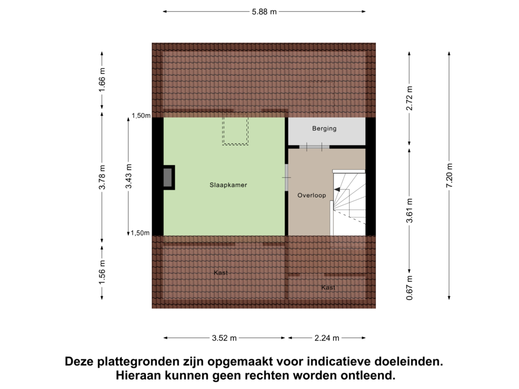 Bekijk plattegrond van Tweede Verdieping van Lautastins 16