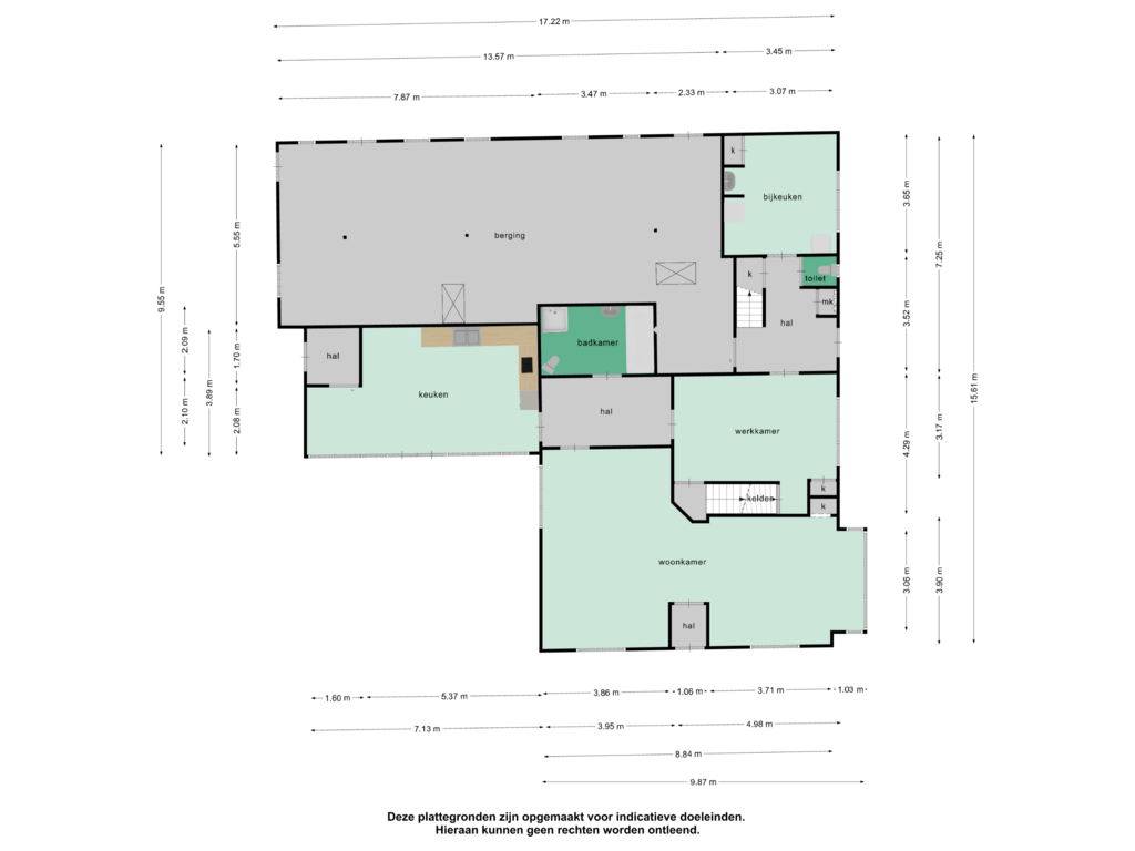 View floorplan of begane grond of Bredestraat 24