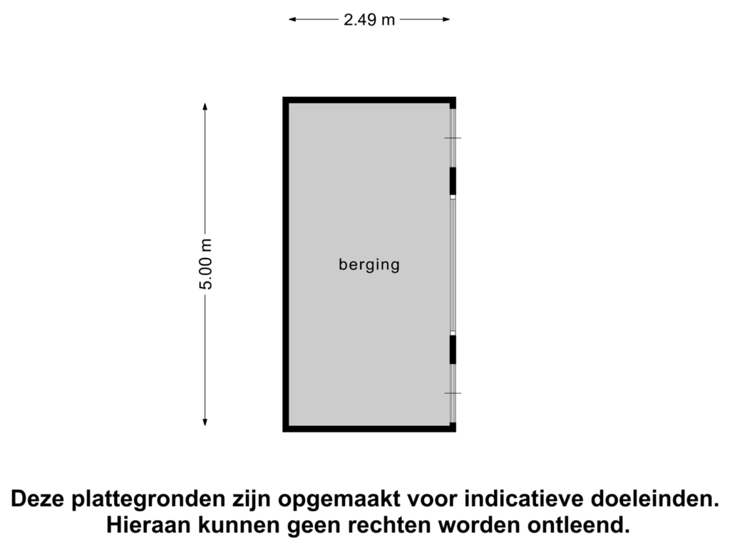 View floorplan of berging 1 of Bredestraat 24