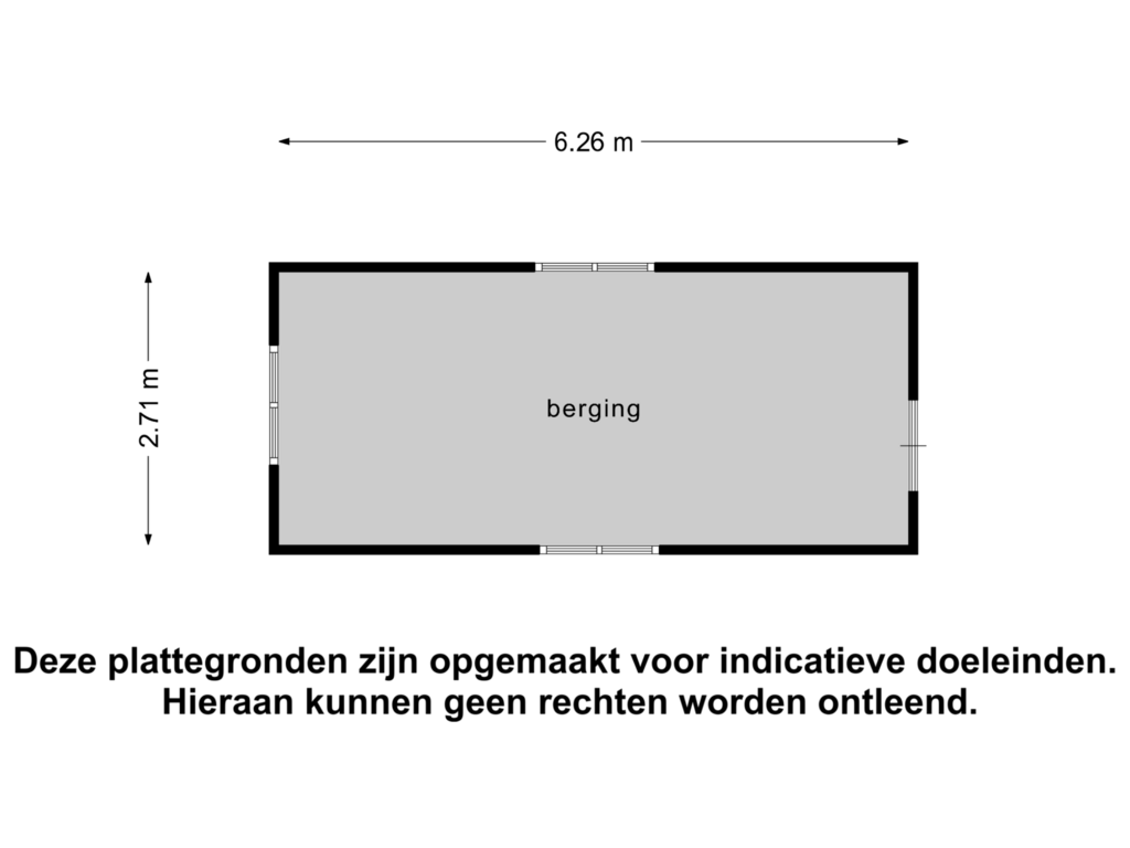 View floorplan of berging 2 of Bredestraat 24