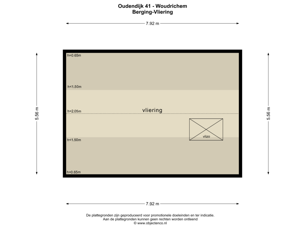 View floorplan of Berging-Vliering of Oudendijk 41