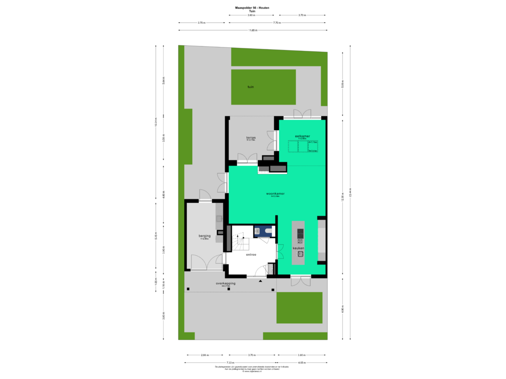 Bekijk plattegrond van TUIN van Maaspolder 56