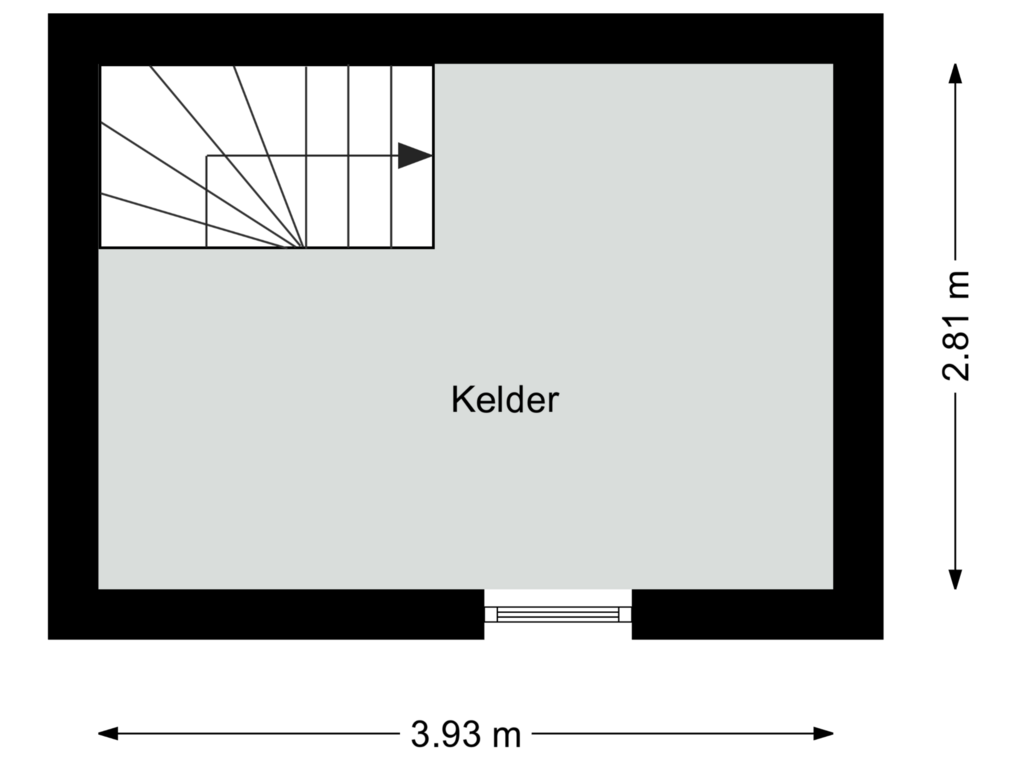 Bekijk plattegrond van Kelder van Waarderweg 2