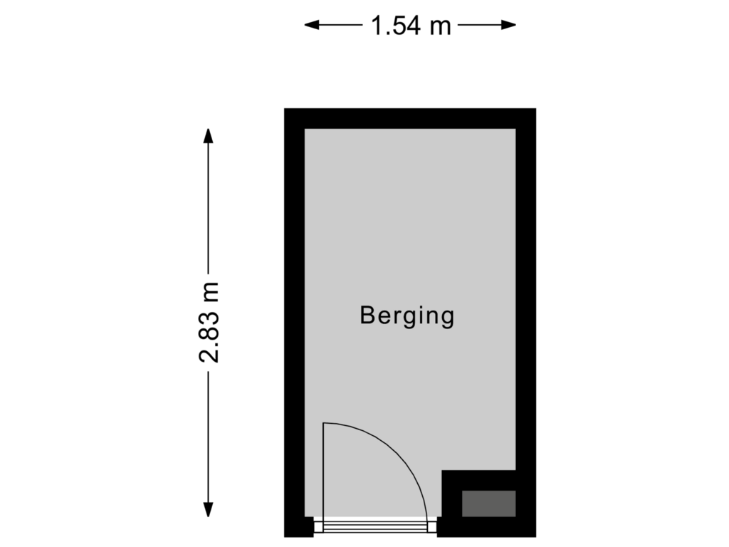 Bekijk plattegrond van Berging van Piersonstraat 15