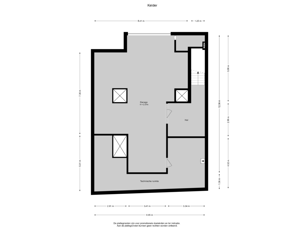 View floorplan of Kelder of Eleonoraweg 2