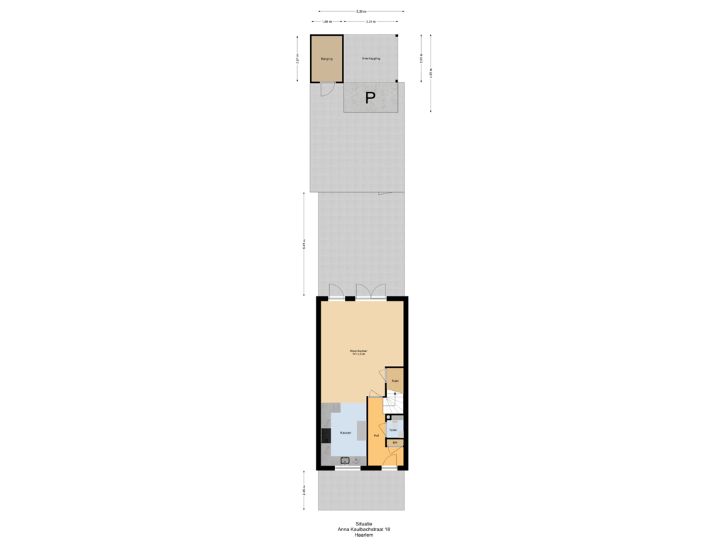 Bekijk plattegrond van Situatie van Anna Kaulbachstraat 18