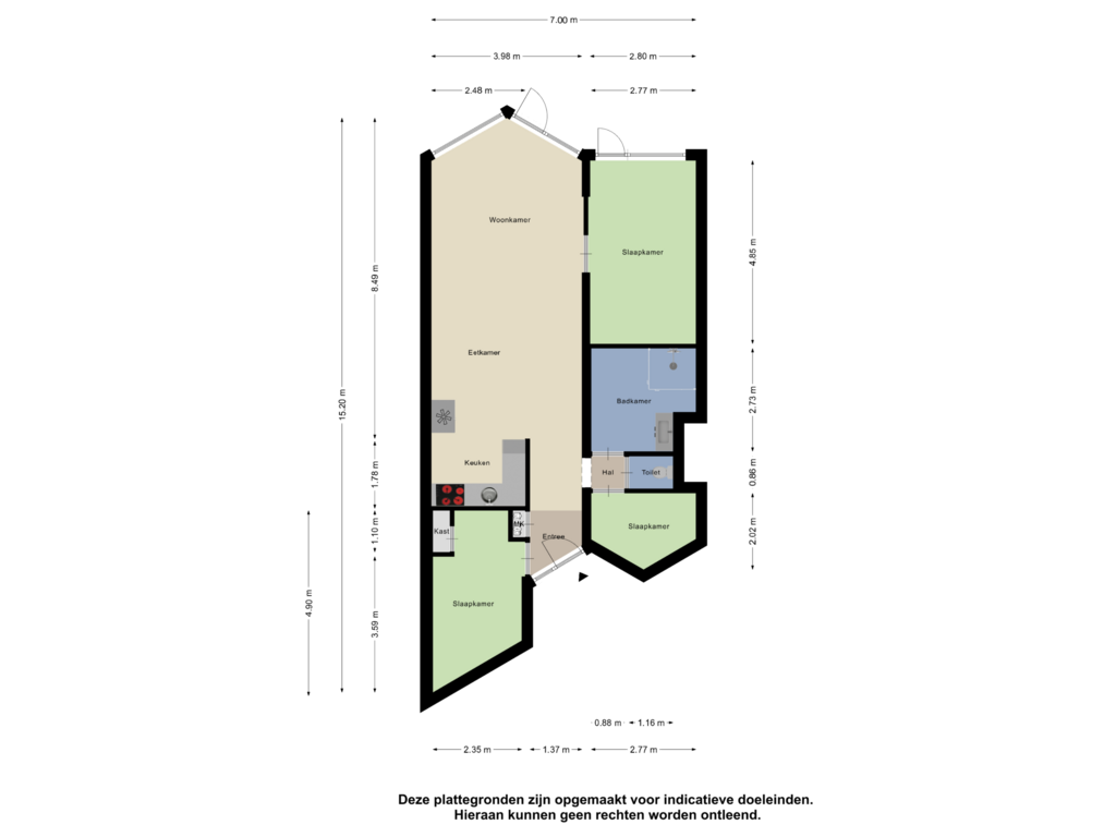 Bekijk plattegrond van Appartement van Zeeweg 211