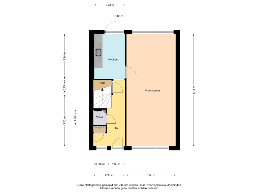 View floorplan of Begane Grond of Maria Louisestraat 15