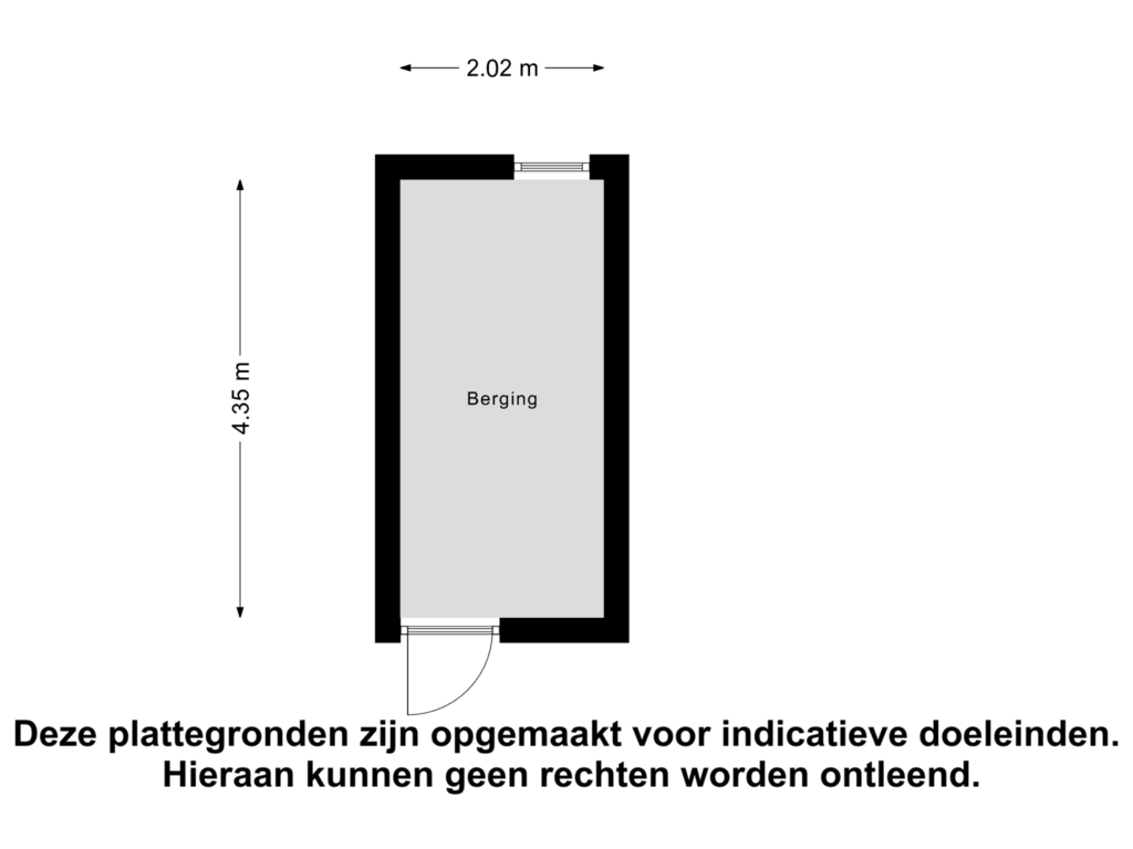 View floorplan of Berging of Hertogin Johannastraat 10