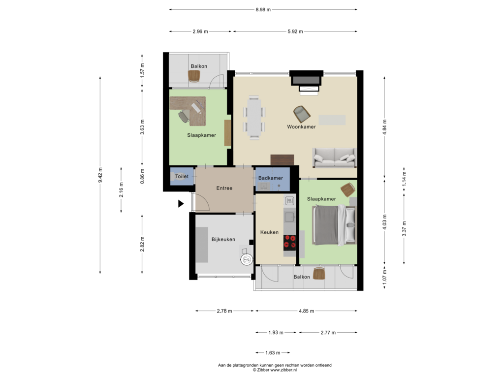 Bekijk plattegrond van Appartement van Rooseveltlaan 151